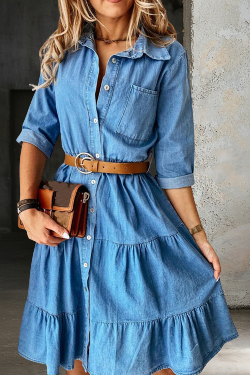 Bárbara | Robe en jean décontractée et élégante