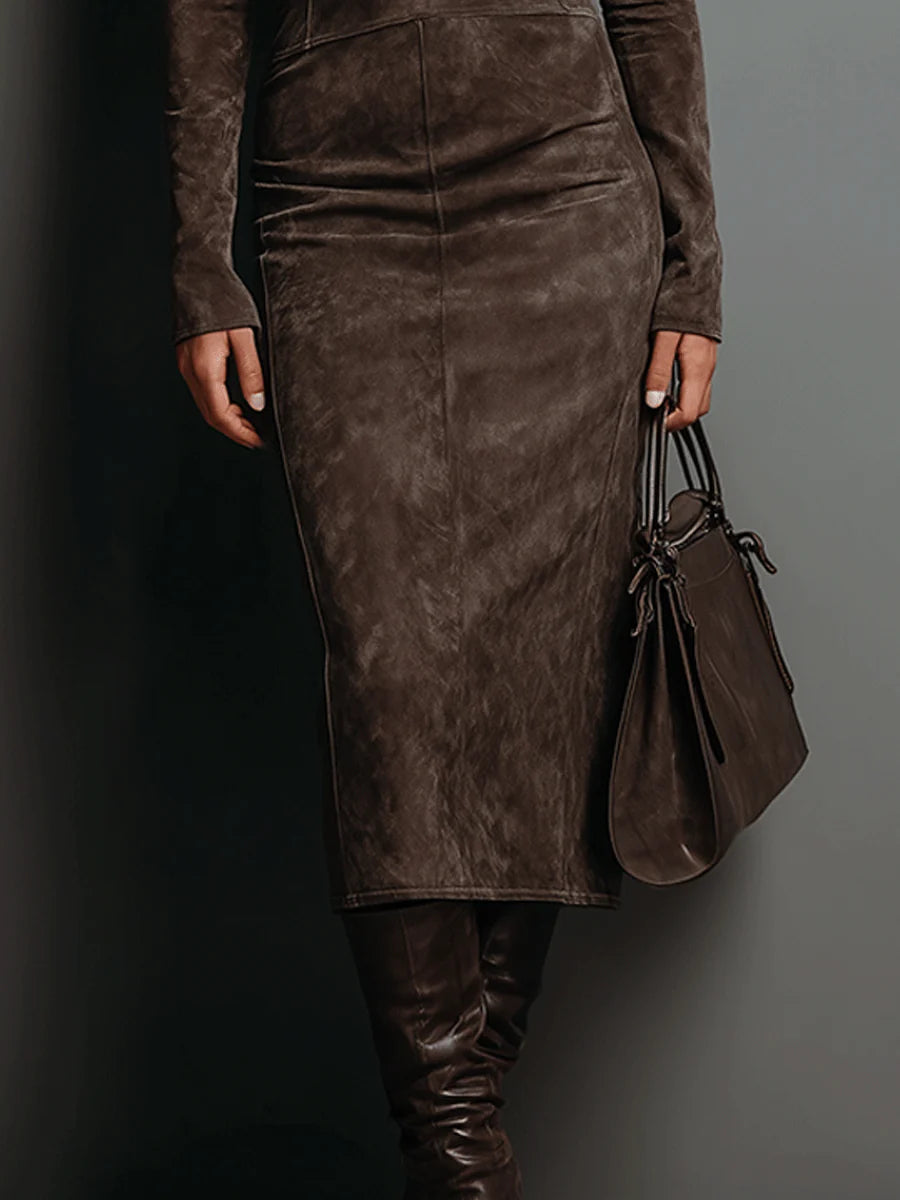 Sophie | Robe Midi à Manches Longues