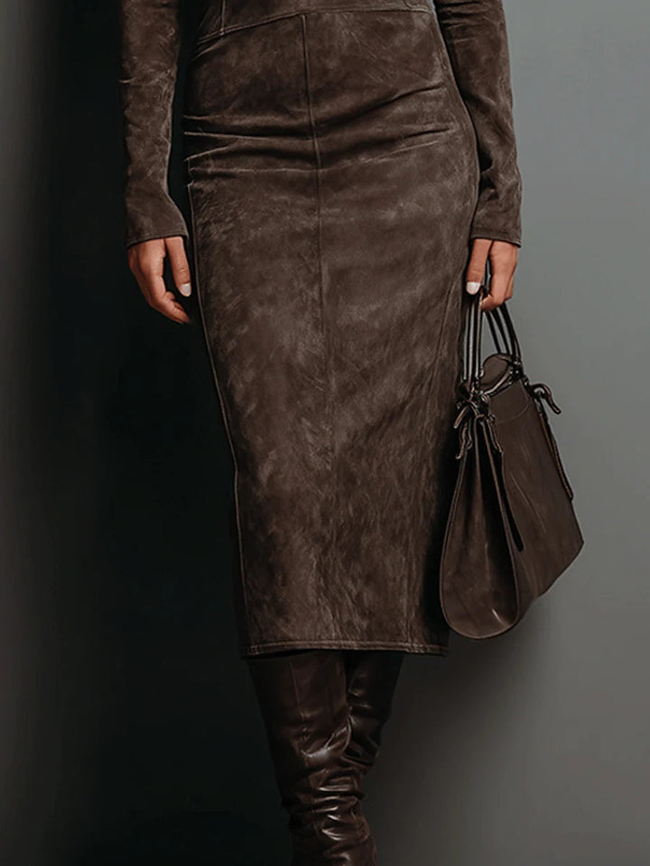 Sophie | Robe Midi à Manches Longues
