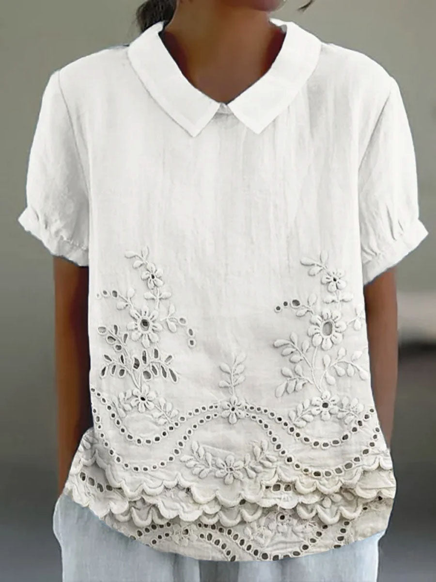 Lily | Camicia Ricamata Floreale