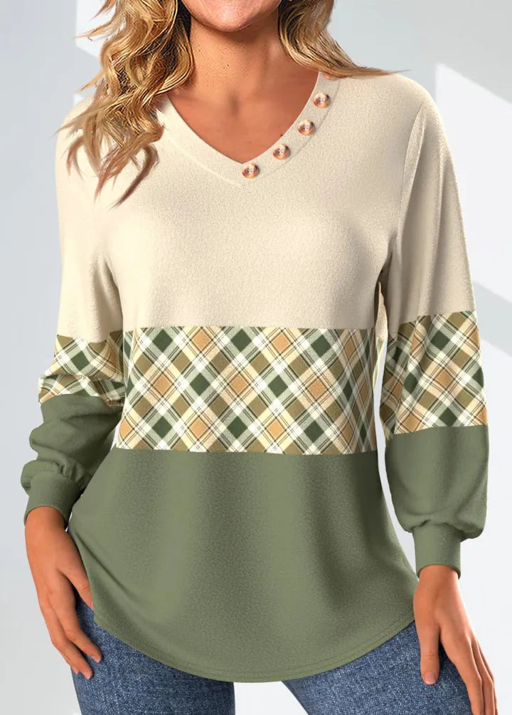 Annelie | Maglione con dettaglio a quadri