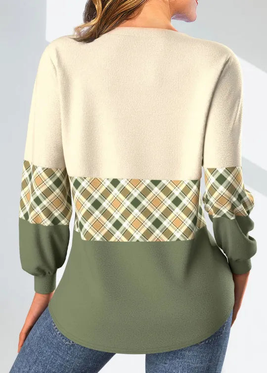 Annelie | Maglione con dettaglio a quadri