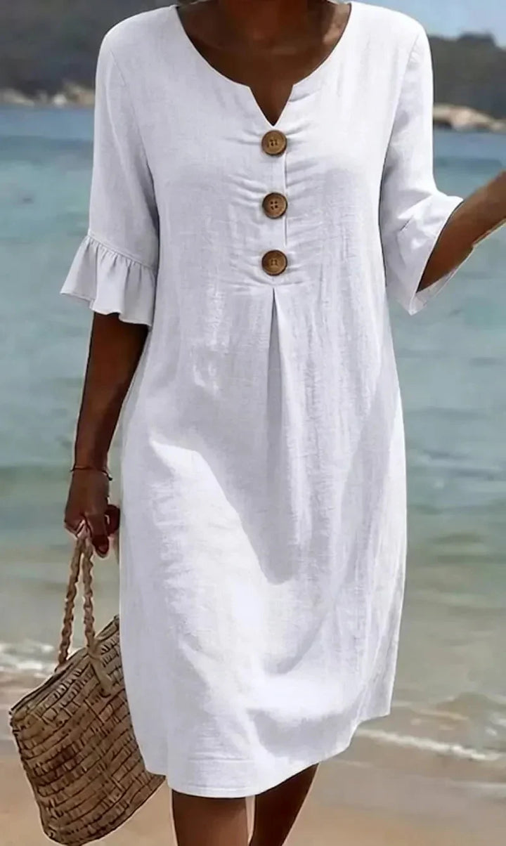 Radmila™ | Robe Longue Texturée à Manches Longues