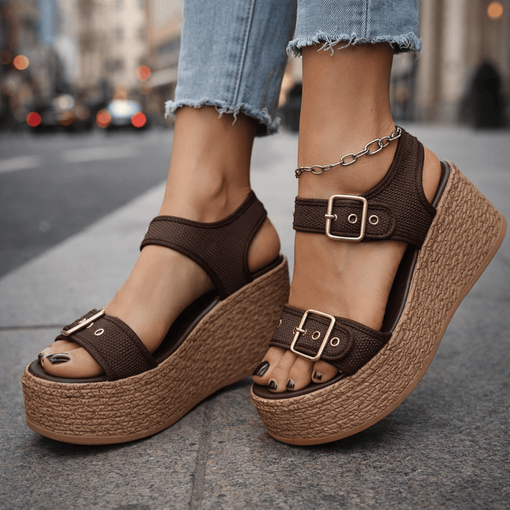 Sandales à Talon Wedge Naia avec Boucle