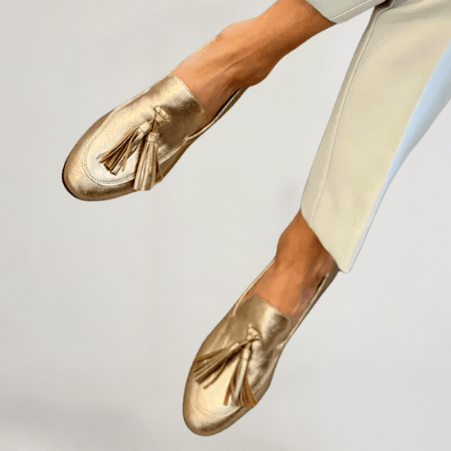 Vittoria | Mocassins pour femmes couleur or