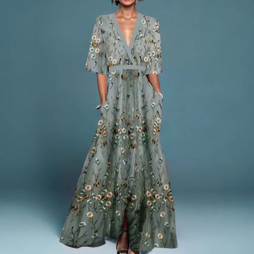 Michelle™ - Robe Élégante à Fleurs