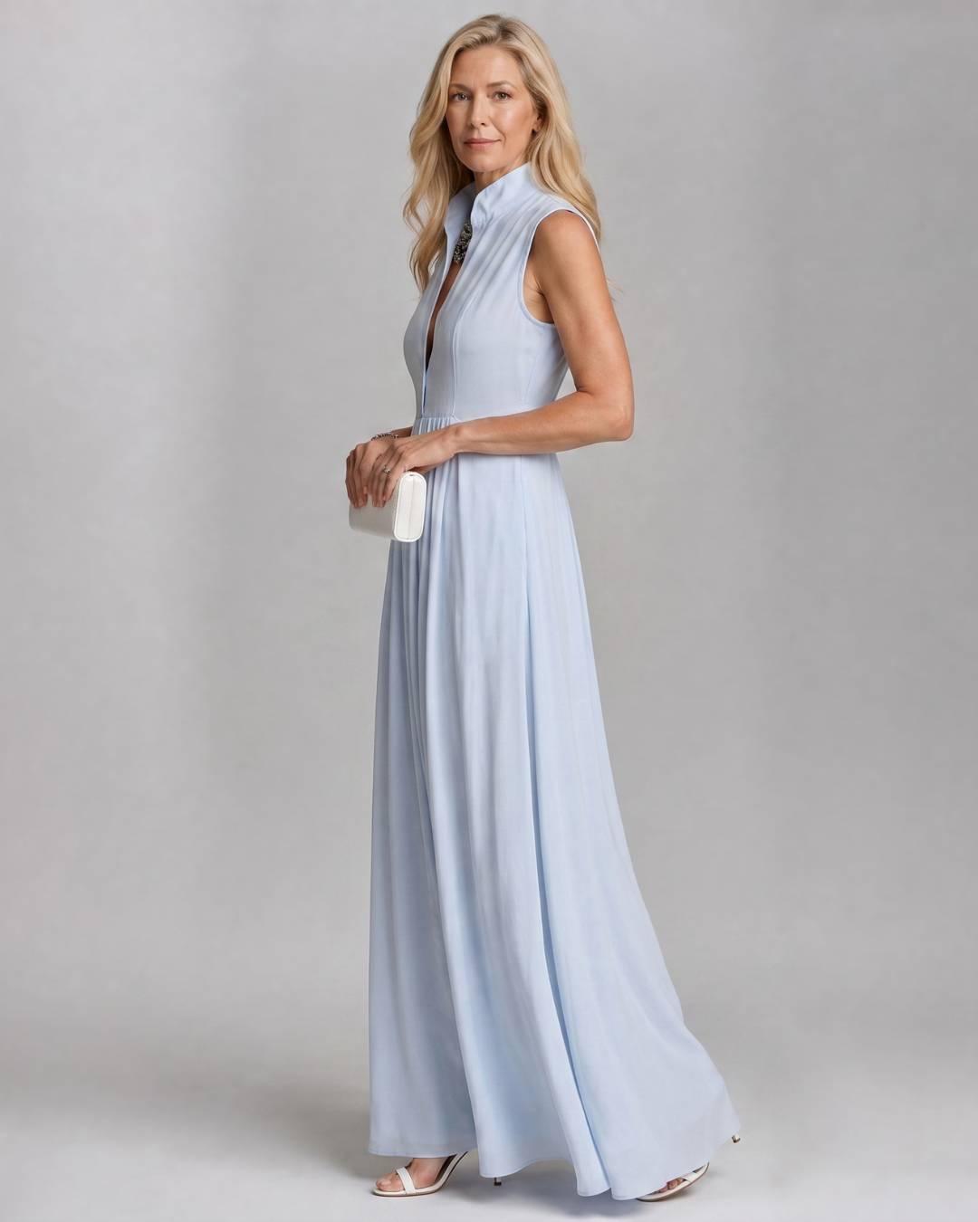 Virelia | Jumpsuit senza maniche con colletto e gamba larga