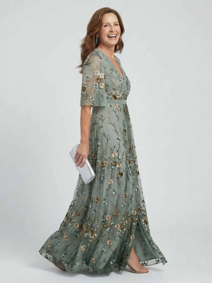 Selora | Abito Maxi Floreale con Scollo a Halter