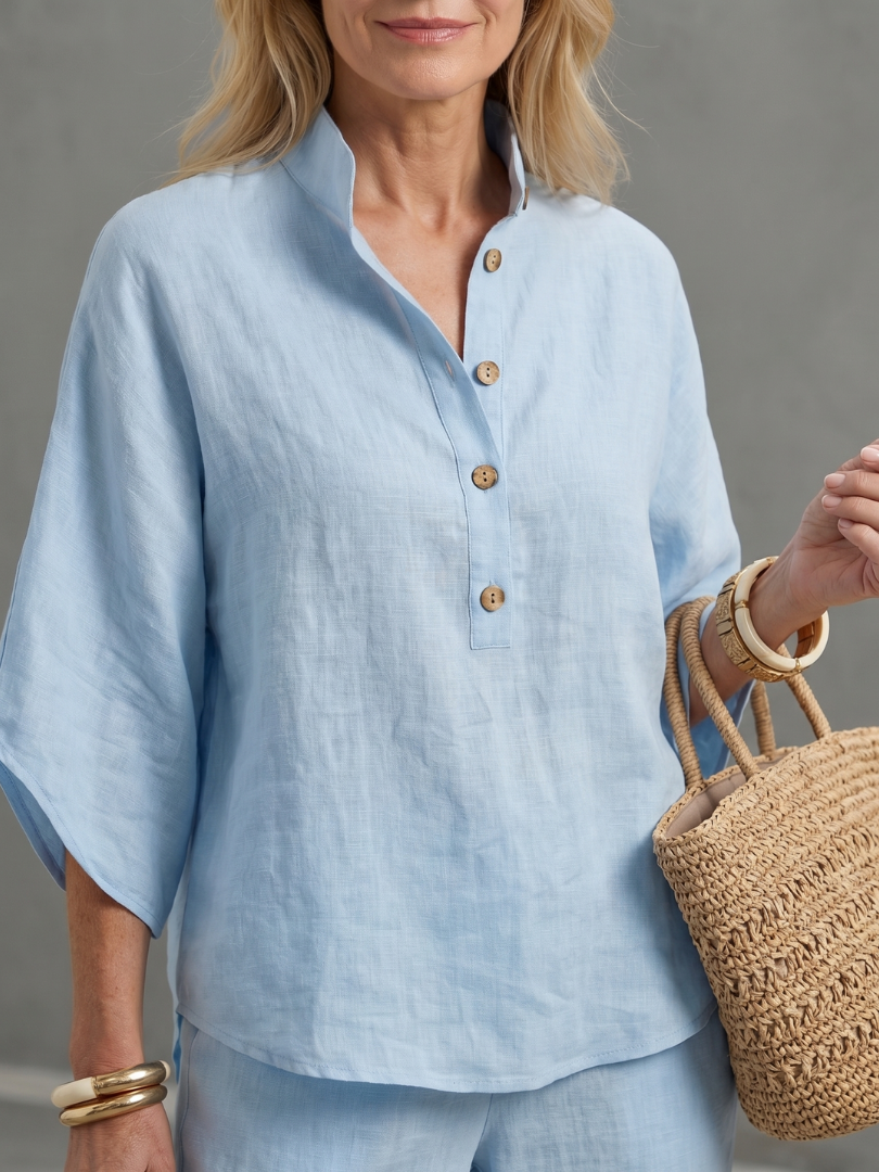 Amity | Set Tunica e Pantaloni Relaxed con Bottoni