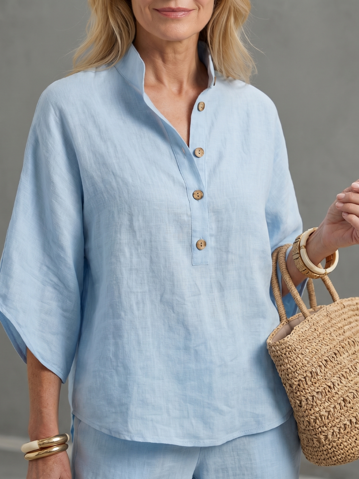 Amity | Set Tunica e Pantaloni Relaxed con Bottoni