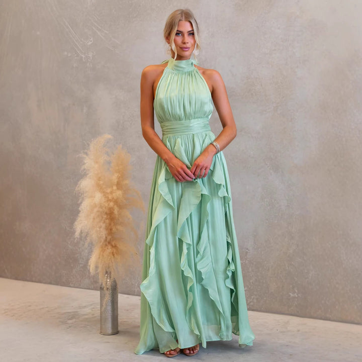 Robe maxi avec volants Celestia