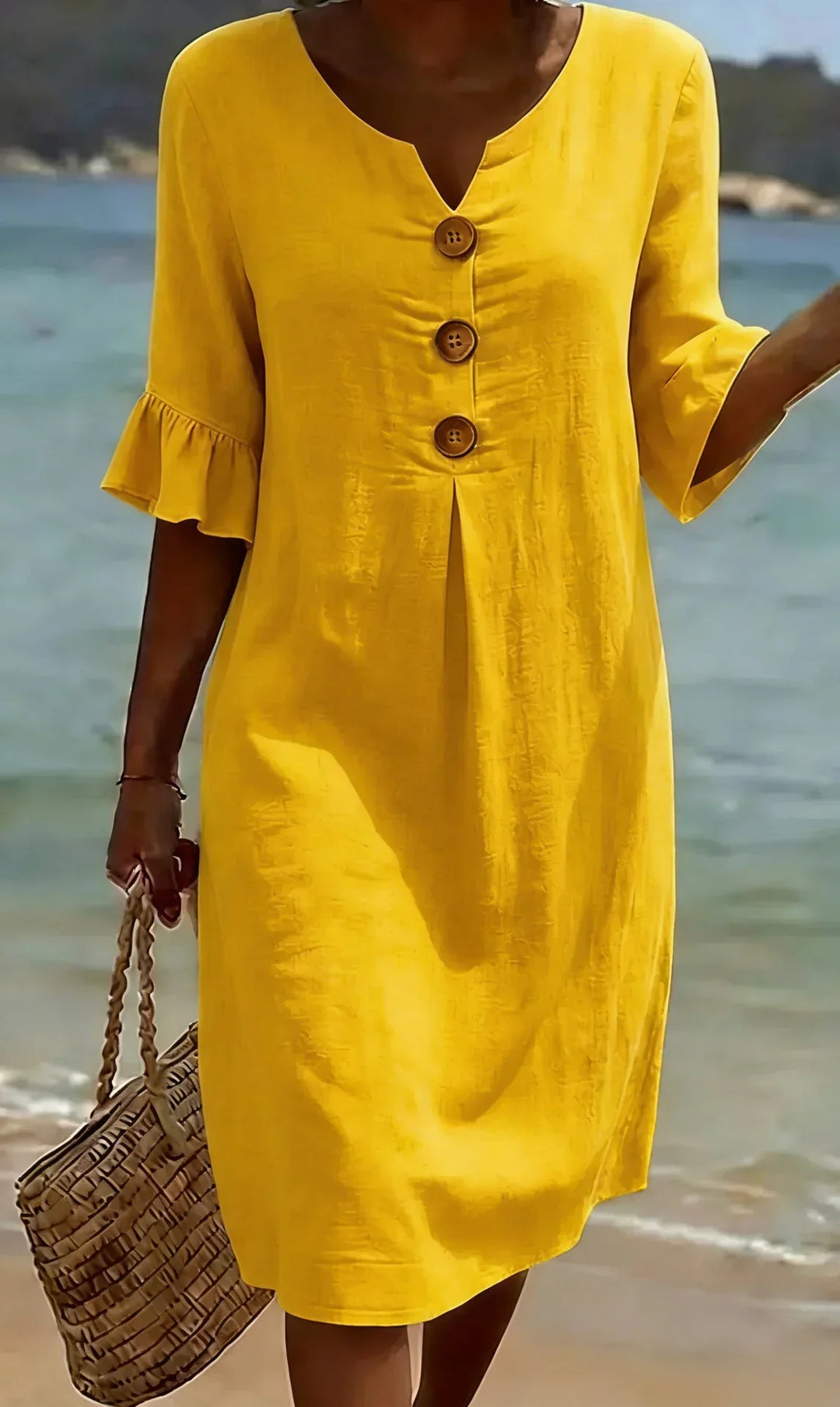 Radmila™ | Robe Longue Texturée à Manches Longues