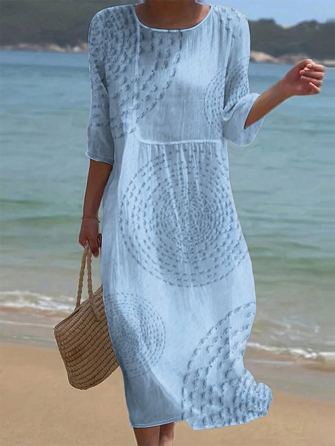 Robe décontractée pour femme brodée.