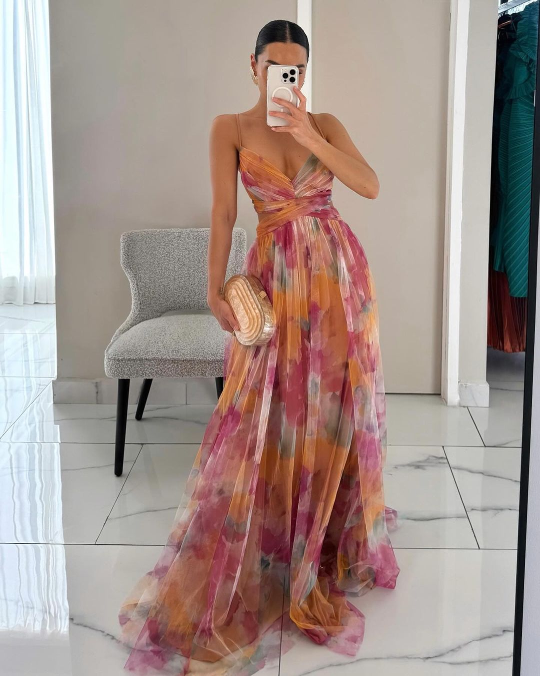 Giselle - robe longue à imprimé floral