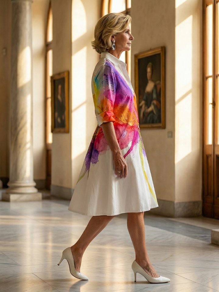 Ulyssa | Vestito Giardino Dipinto