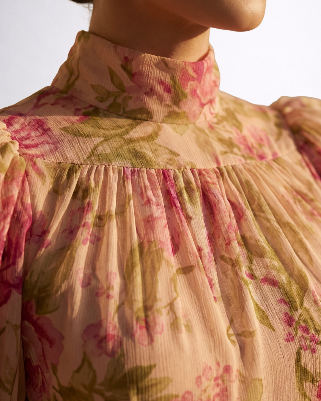 Rosario | Robe Longue Florale en Chiffon