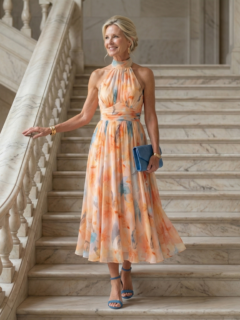 Stella & Grace™ | Abito Midi con Scollo Halter