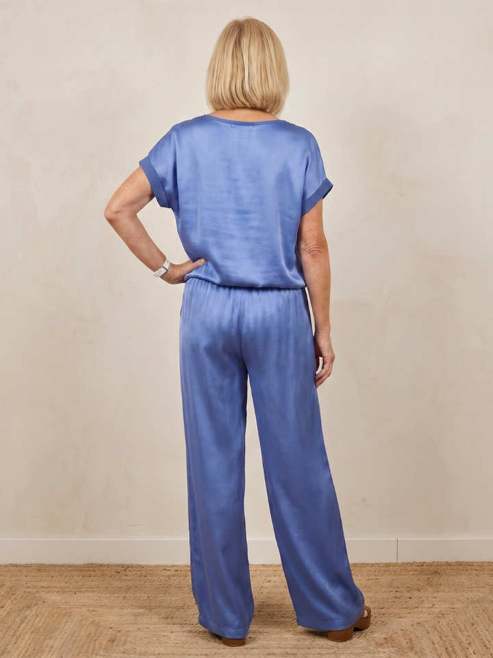 Shiloh | Completo di Pantaloni con Vita Regolabile a Maniche Corte