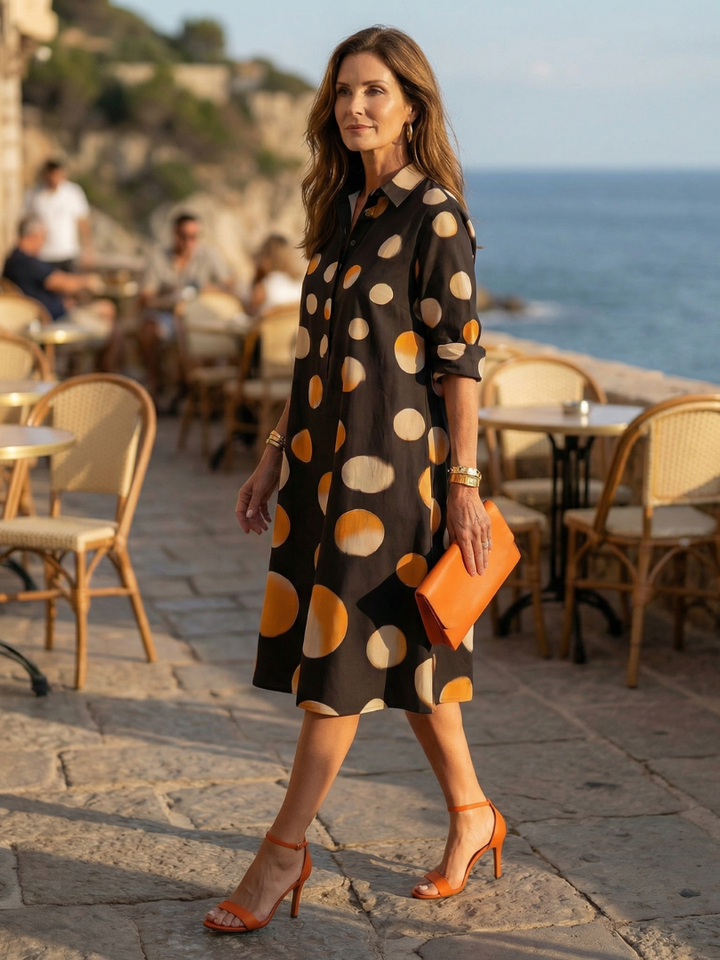 Vespera | Vestito a Pois al Tramonto