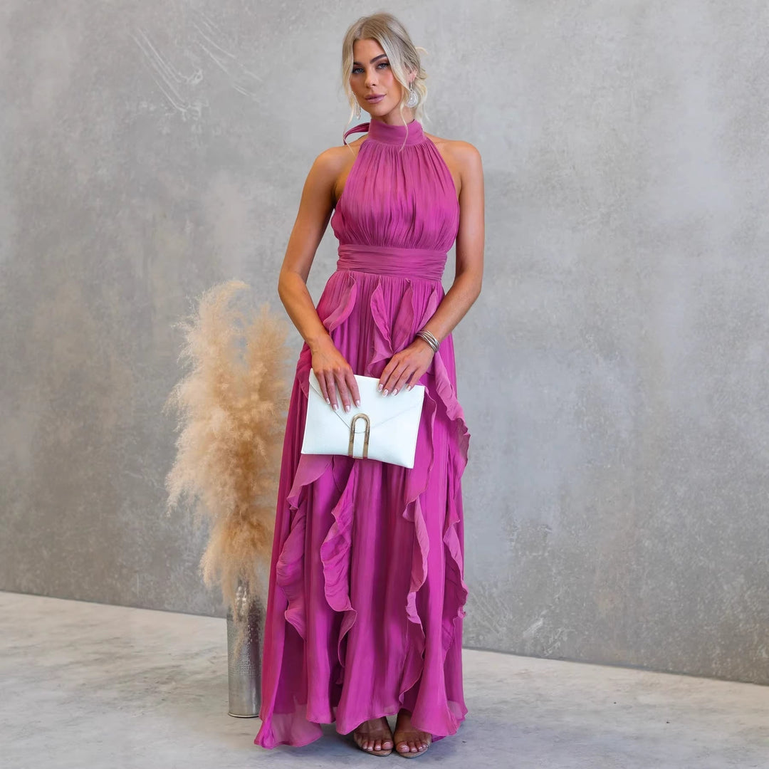 Robe maxi avec volants Celestia
