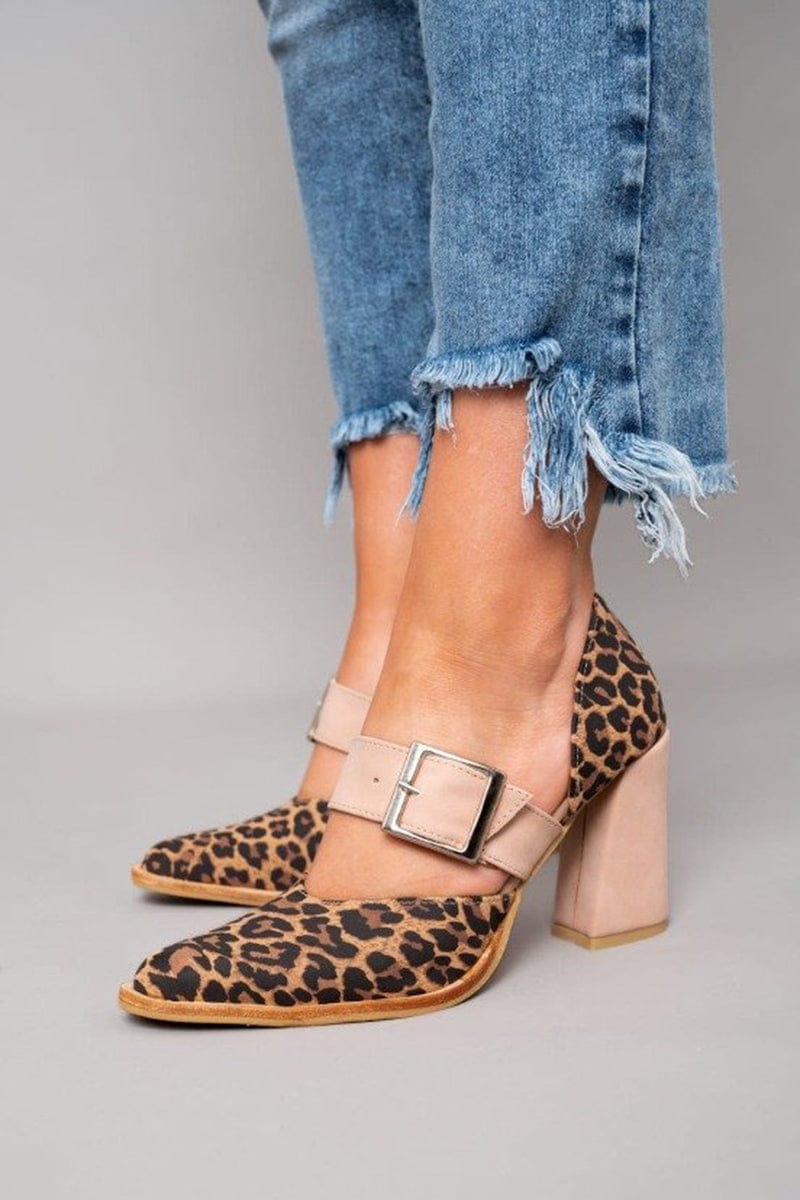 Ilana™ | Talons blocs avec imprimé léopard audacieux