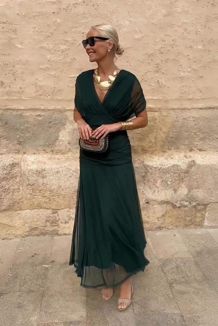 ANA | ROBE MAXI PLISSÉE ÉLÉGANTE