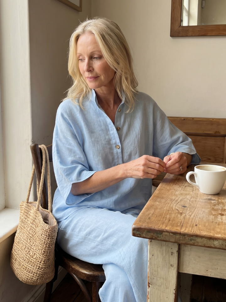 Amity | Set Tunica e Pantaloni Relaxed con Bottoni
