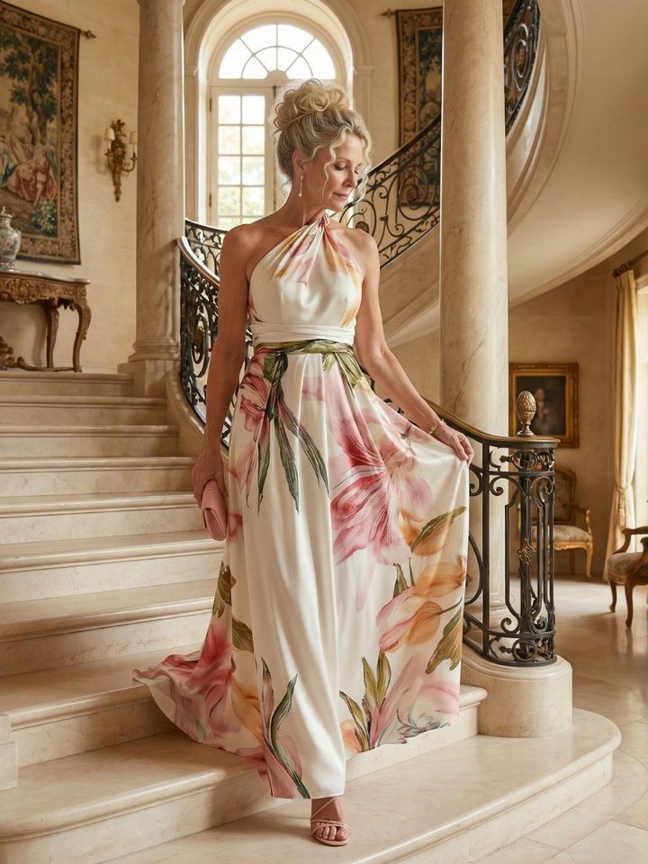 Amiel | Vestito Maxi Floreale Leggero