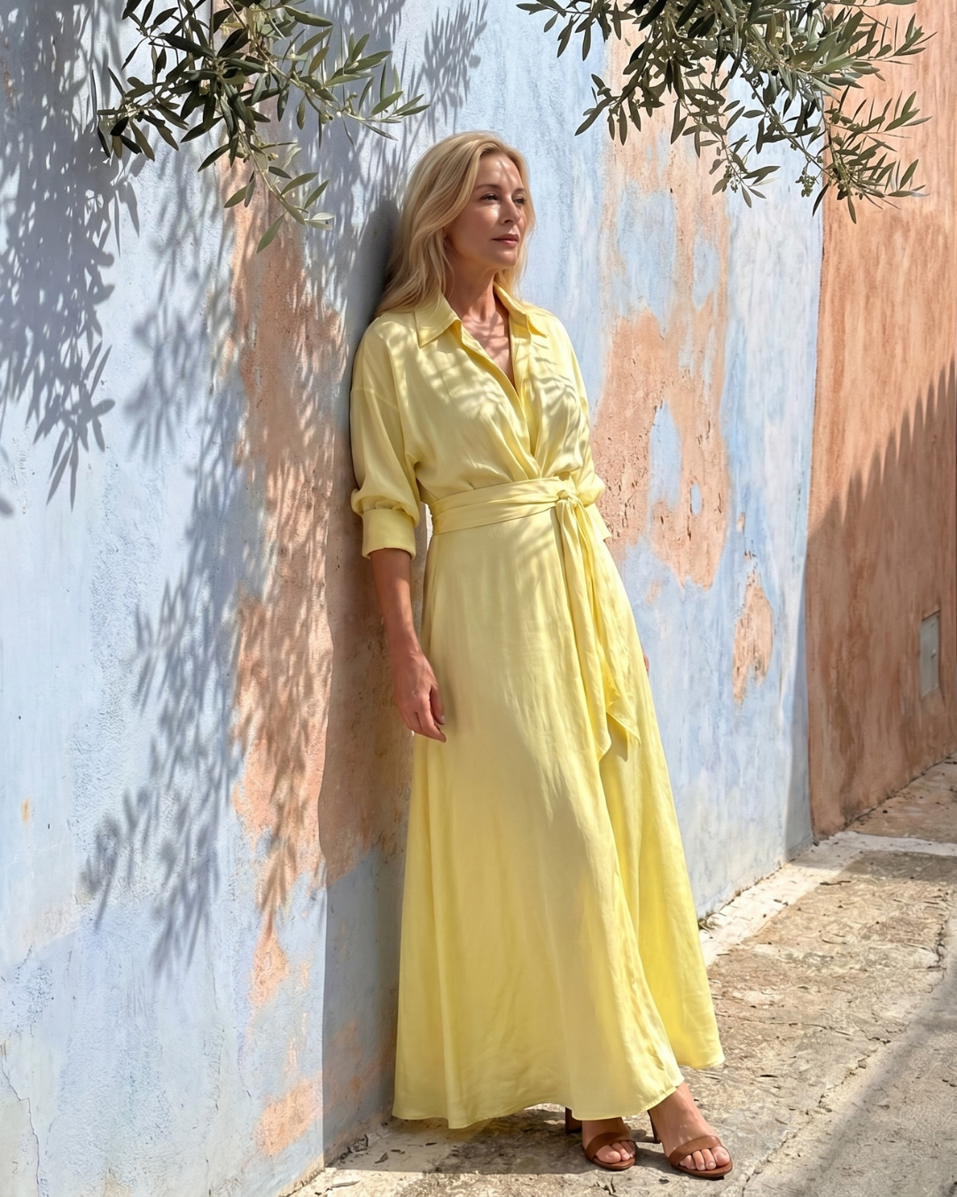 Zelith | Vestito Midi Lungo con Collo e Cintura