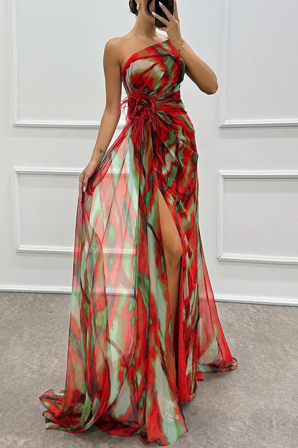 Robe Drapée Vibrante