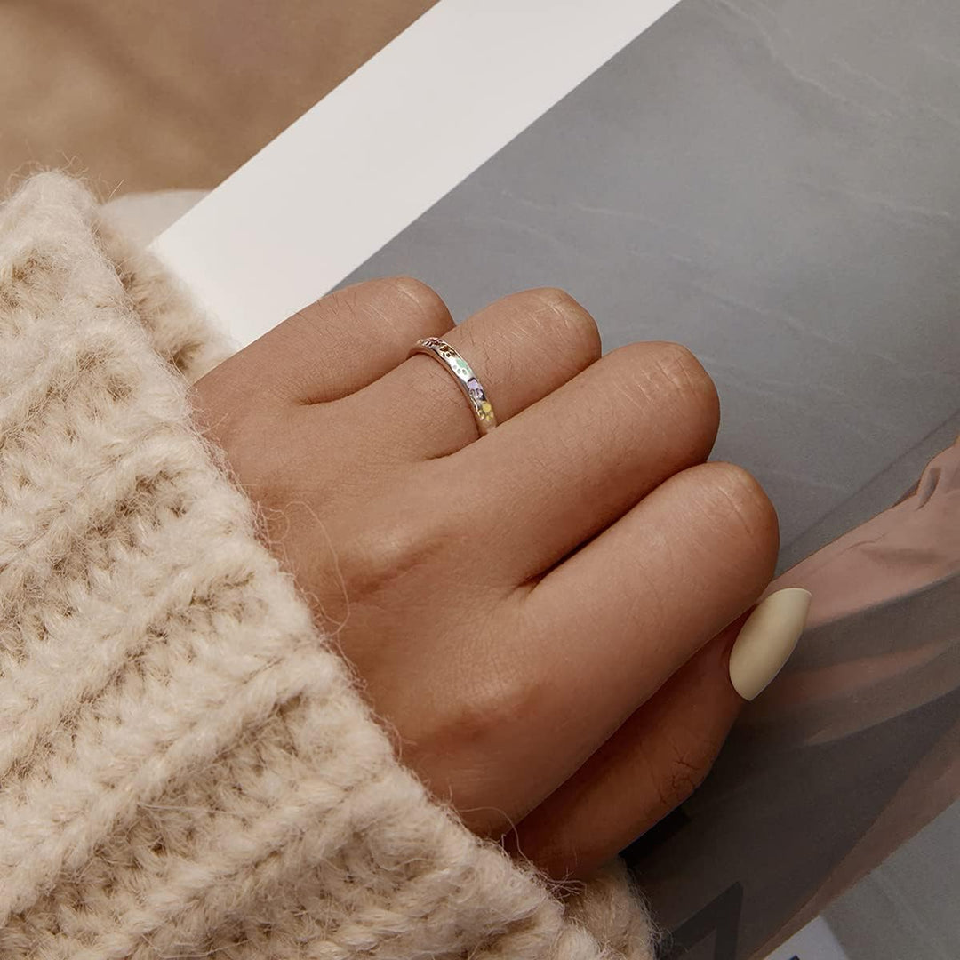Sterling silver ring with paw print.