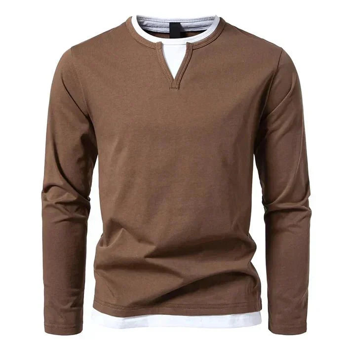 Alwin | Maglia a maniche lunghe premium in cotone pettinato