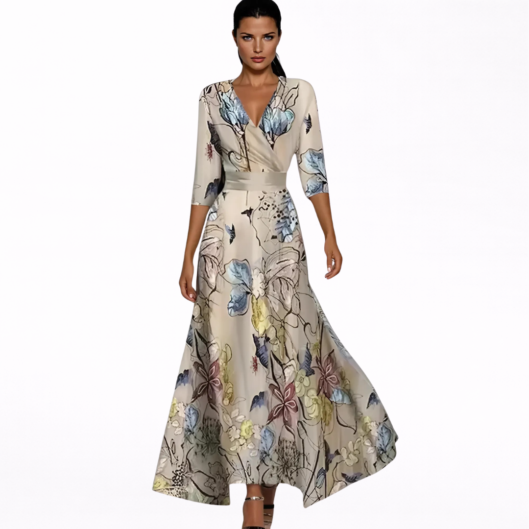 Emilia | Robe Maxi Fleurie Élégante