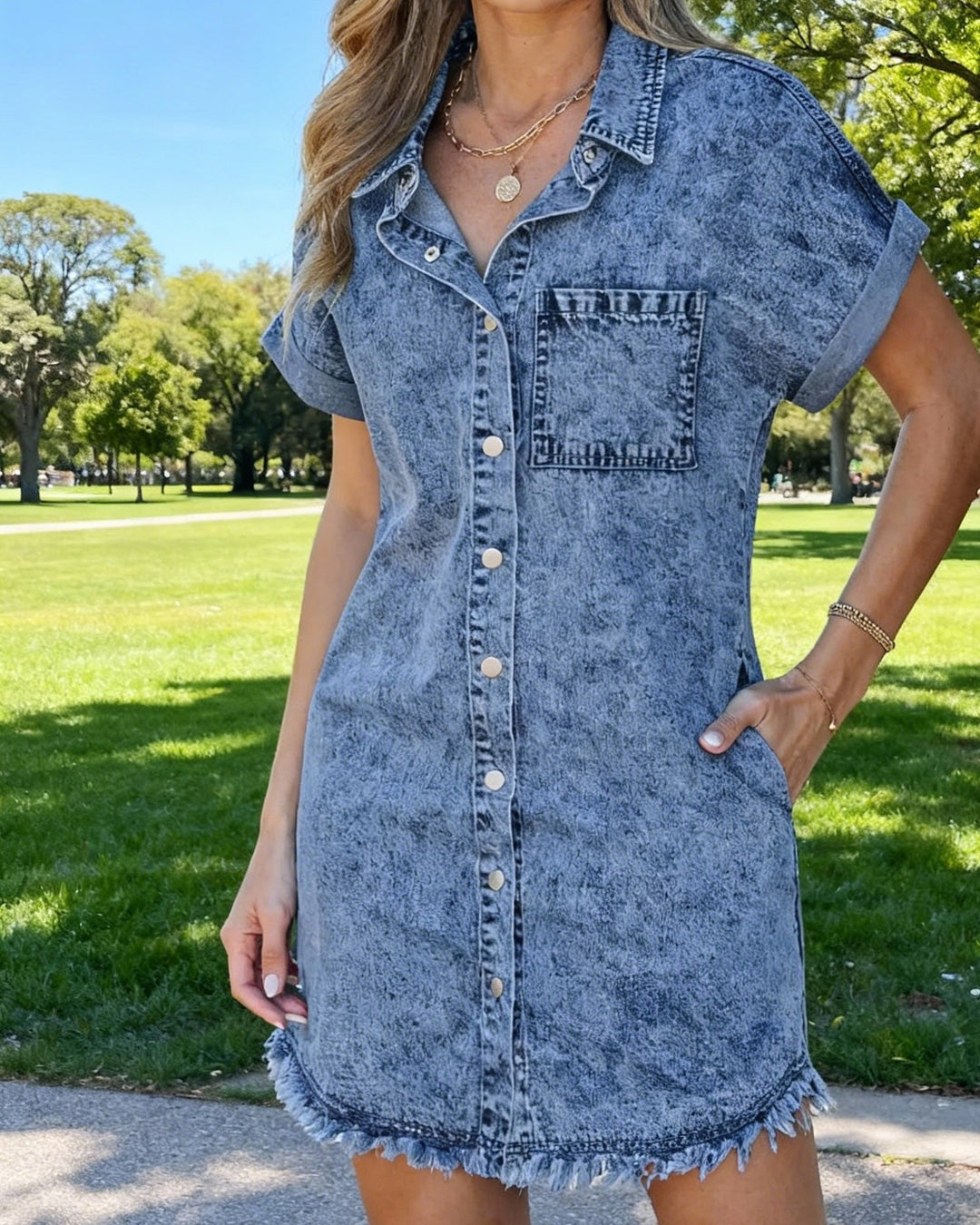 Kelia | Robe chemise en jean