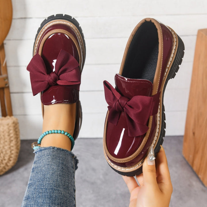 Mocassins Brillants avec Nœud