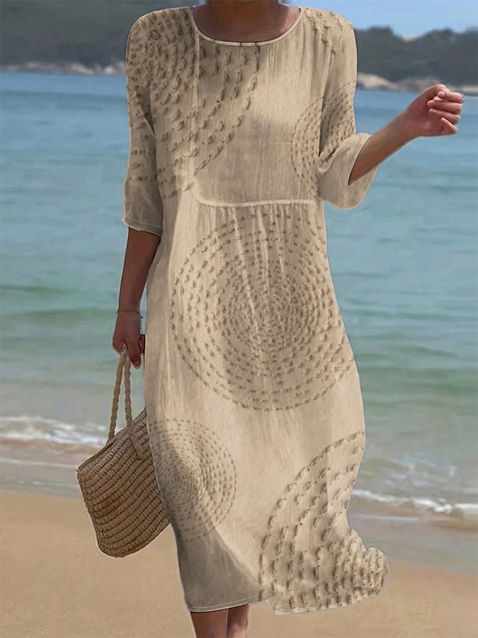 Robe décontractée pour femme brodée.
