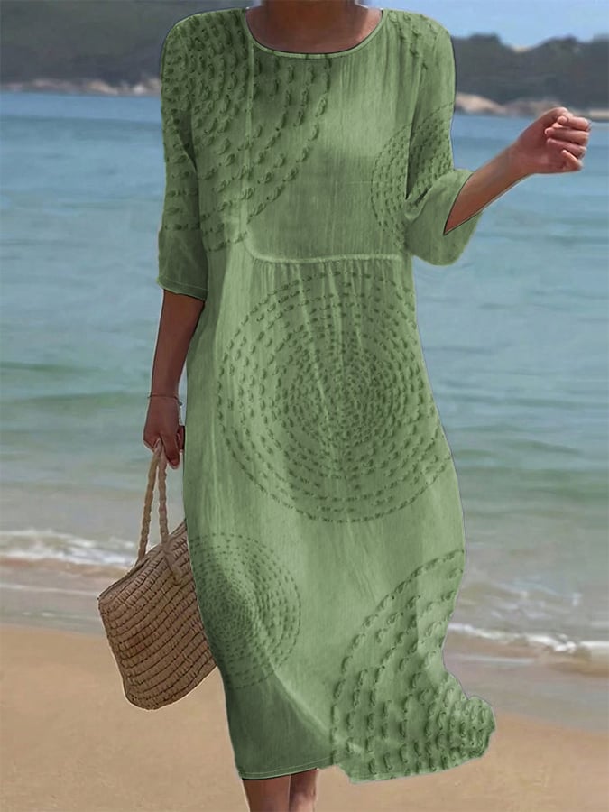 Robe décontractée pour femme brodée.