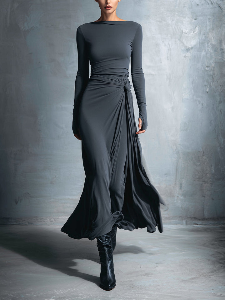 Vittoria · Robe maxi avec nœud latéral