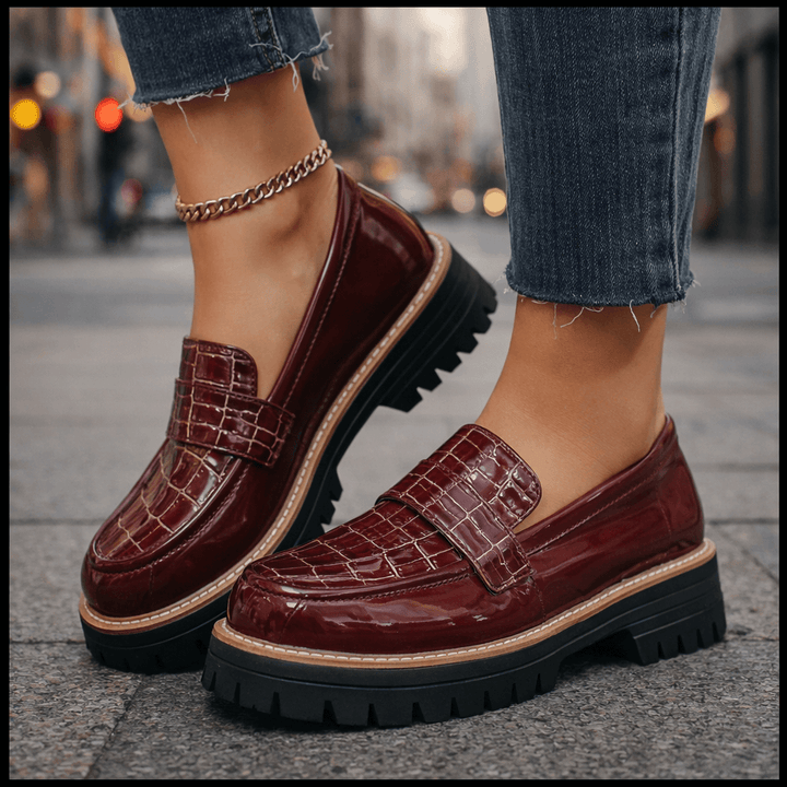 Mocassins à Plateforme Noirs