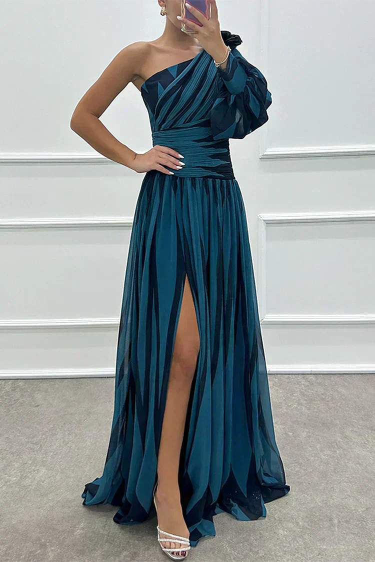 Shiloh - Robe maxi élégante à rayures avec une bretelle