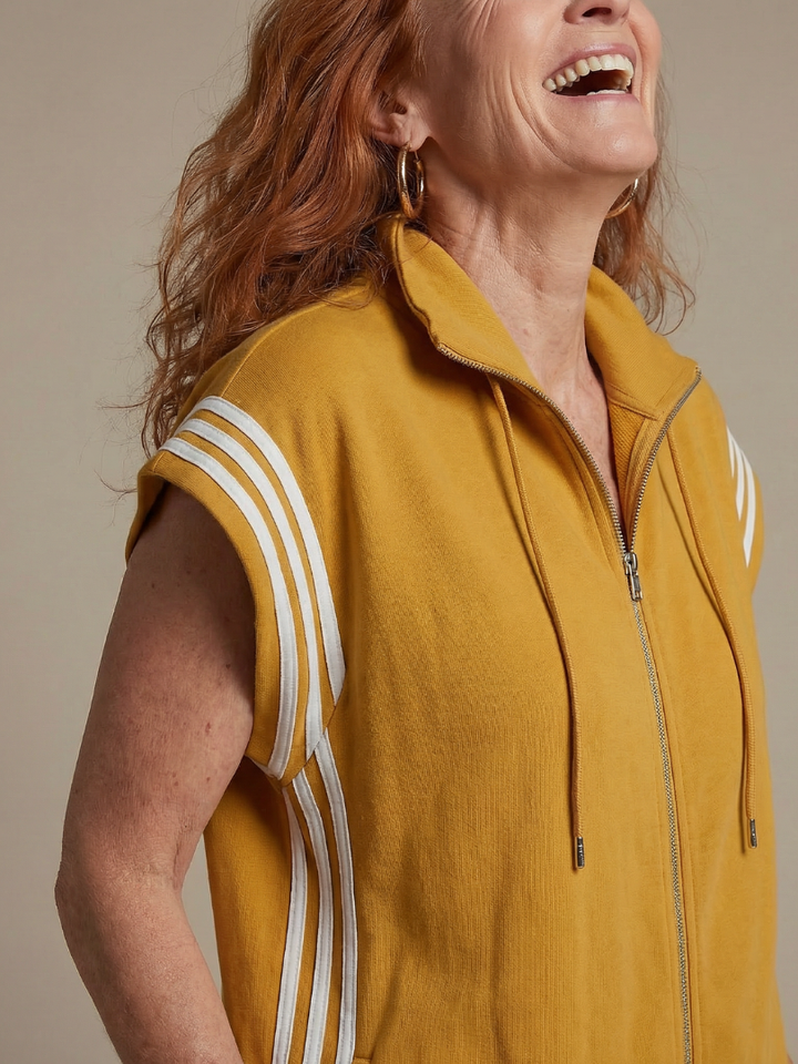 Lark | Tuta con Zip Frontale e Pannelli a Strisce