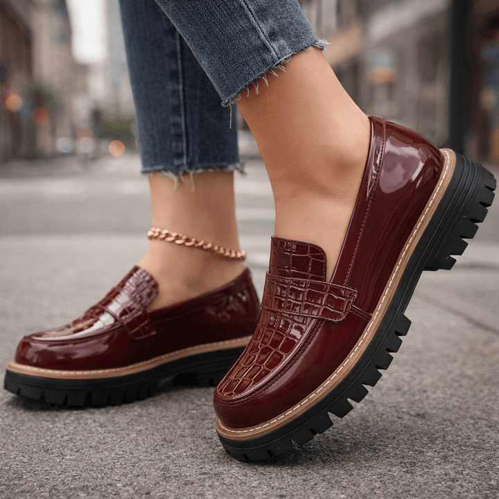 Mocassins à Plateforme Noirs