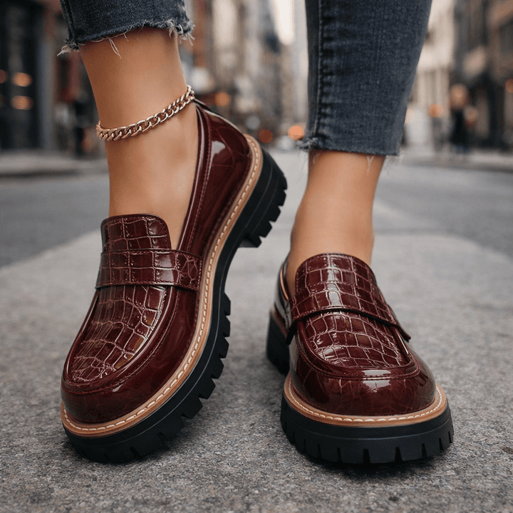 Mocassins à Plateforme Noirs