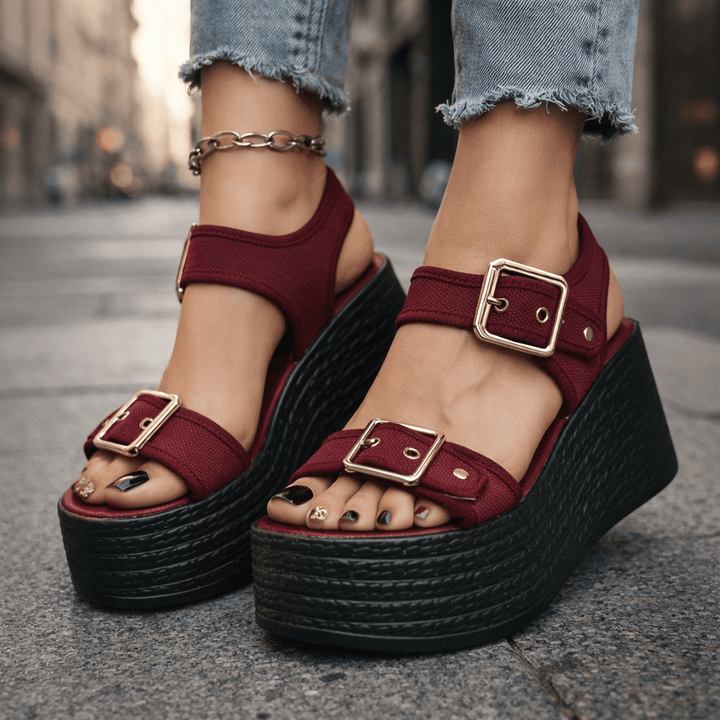 Sandales à Talon Wedge Naia avec Boucle