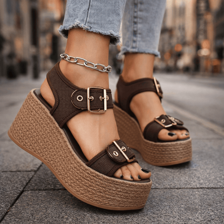 Sandales à Talon Wedge Naia avec Boucle