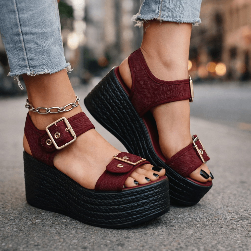 Sandales à Talon Wedge Naia avec Boucle