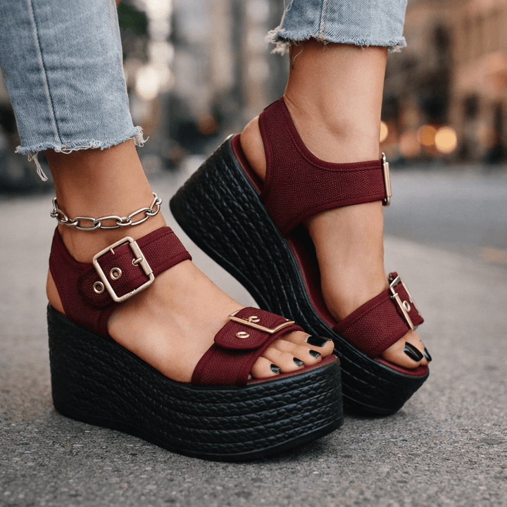 Sandales à Talon Wedge Naia avec Boucle
