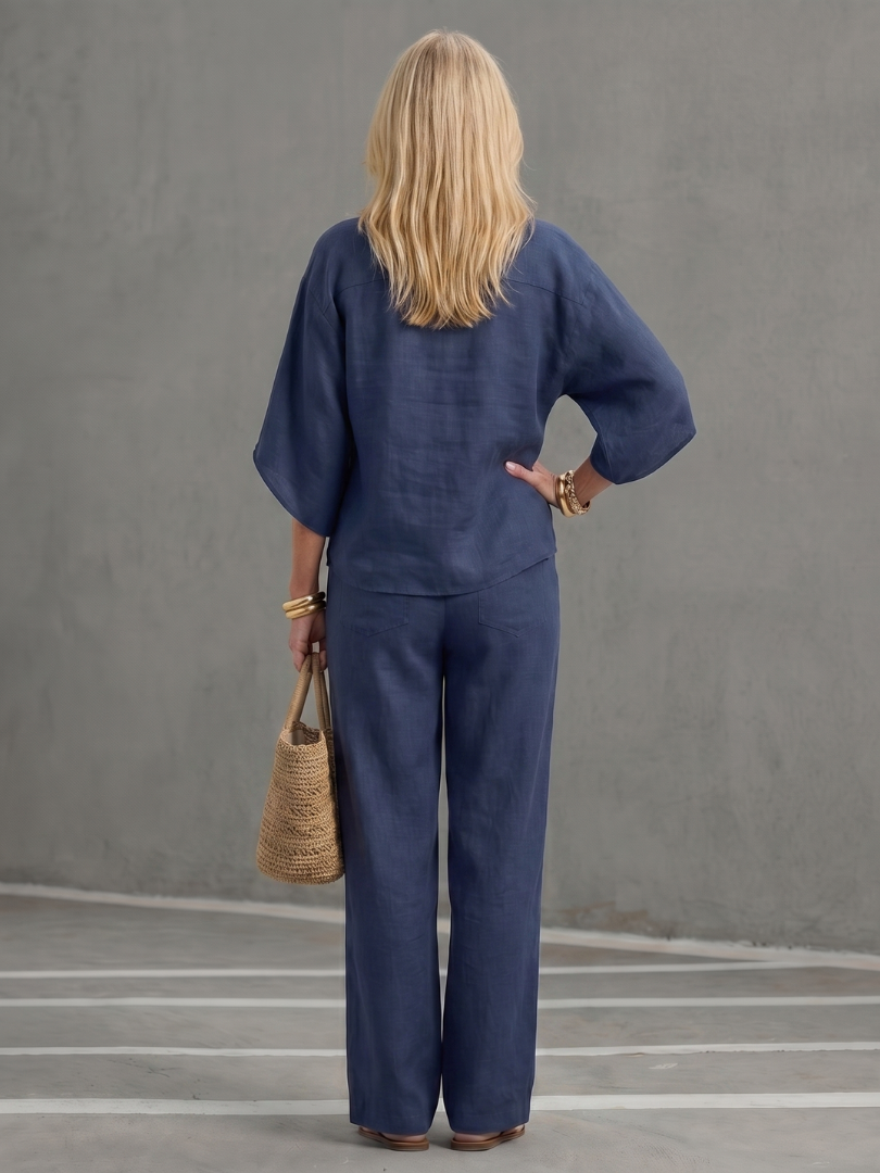 Amity | Set Tunica e Pantaloni Relaxed con Bottoni