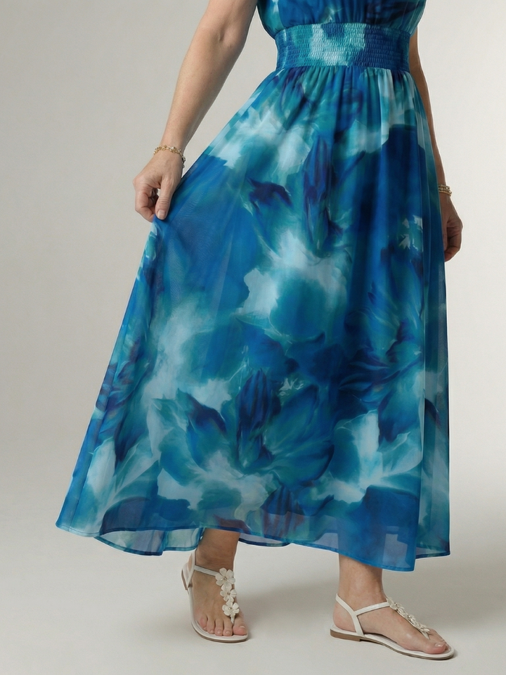 Sylin | Abito Midi con Collo All'Americana