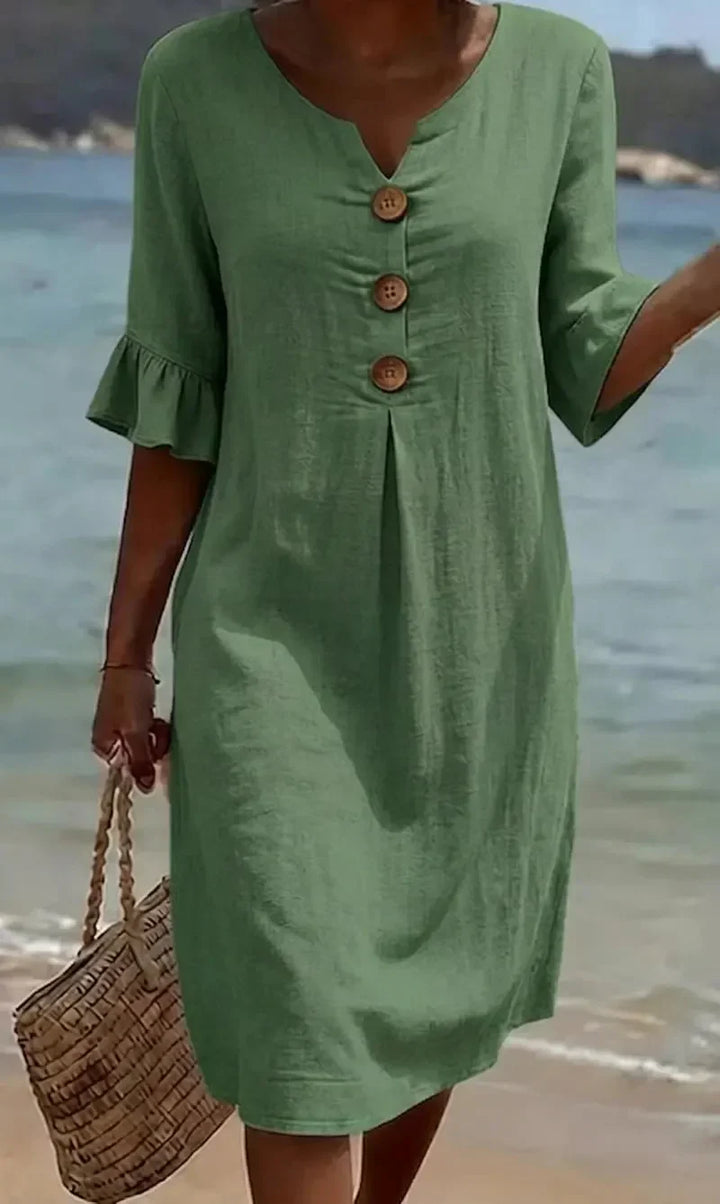 Radmila™ | Robe Longue Texturée à Manches Longues